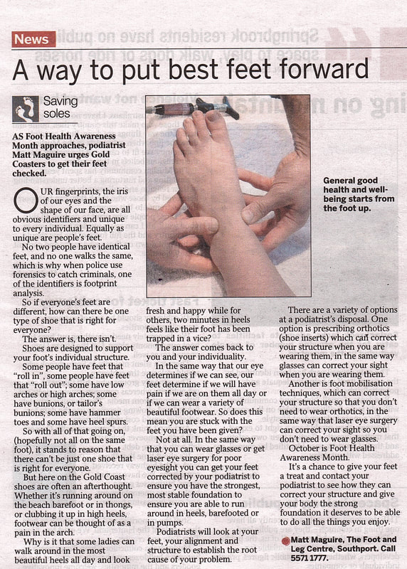 Best Foot Forward Podiatrist - Newspaper