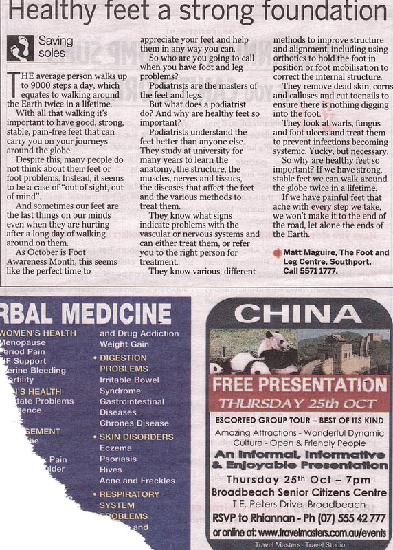 Healthy Feet Gold Coast Bulletin - Newspaper