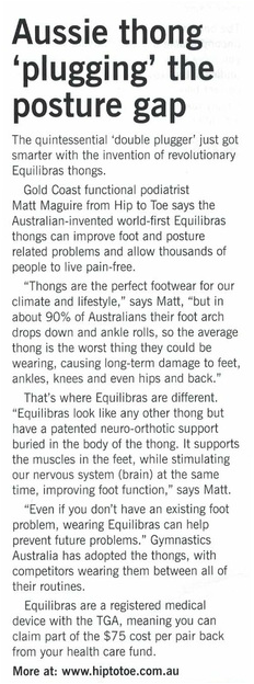 Thongs Podiatrist Gold Coast - Newspaper